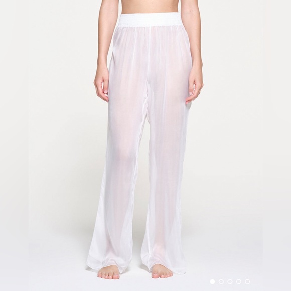 Skims Romance Smocked Chiffon Pant in Charcoal Size M | NWT | Sold out online - Picture 3 of 5